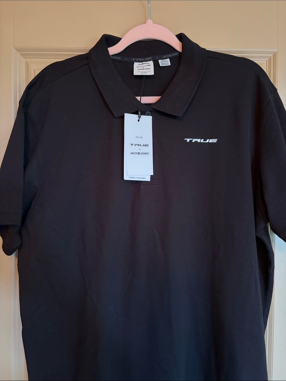 Jack & Jones Men’s True Black Polo Shirt size XL